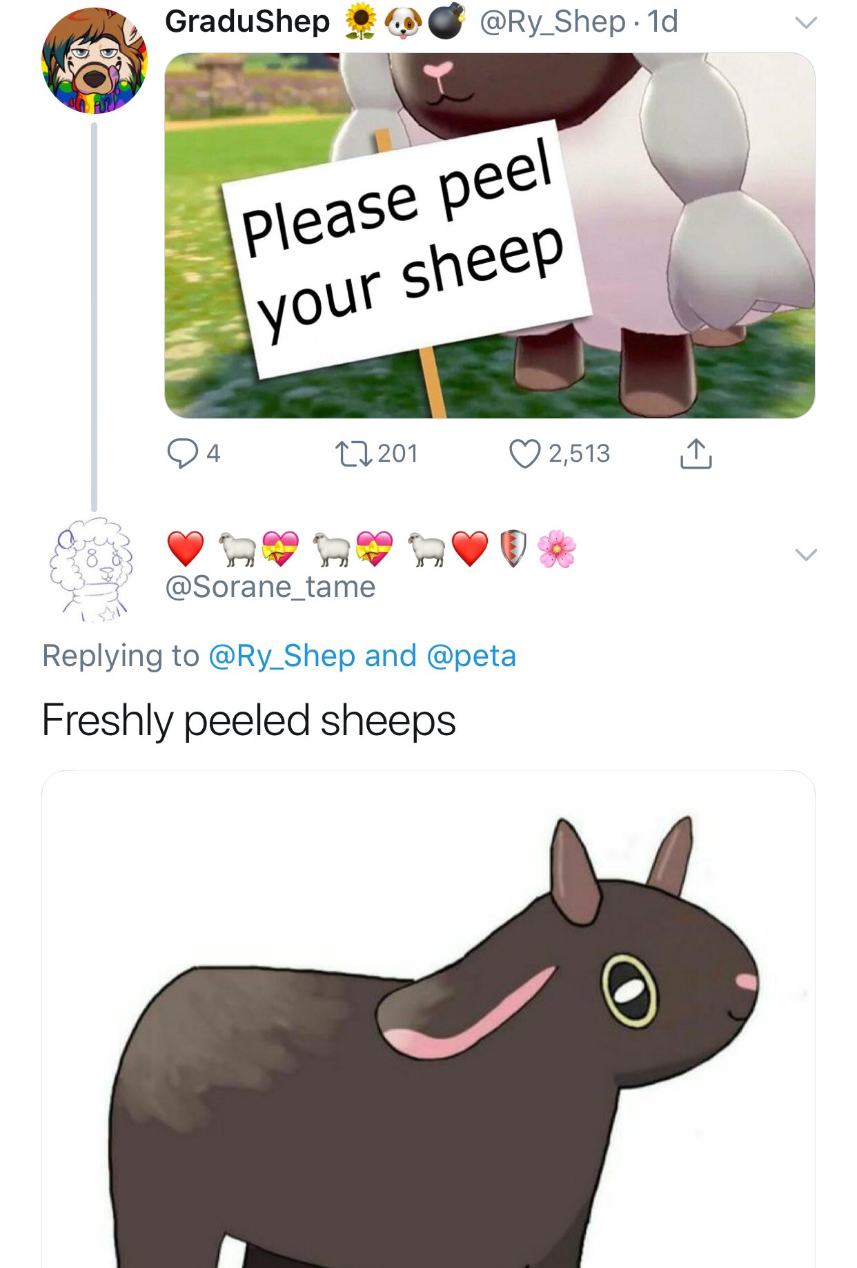 Furry Weeb Im Not Even A Wooloo Fan But I Really Like This Meme Started In Response To Peta Being Mentally Deficient As Usual