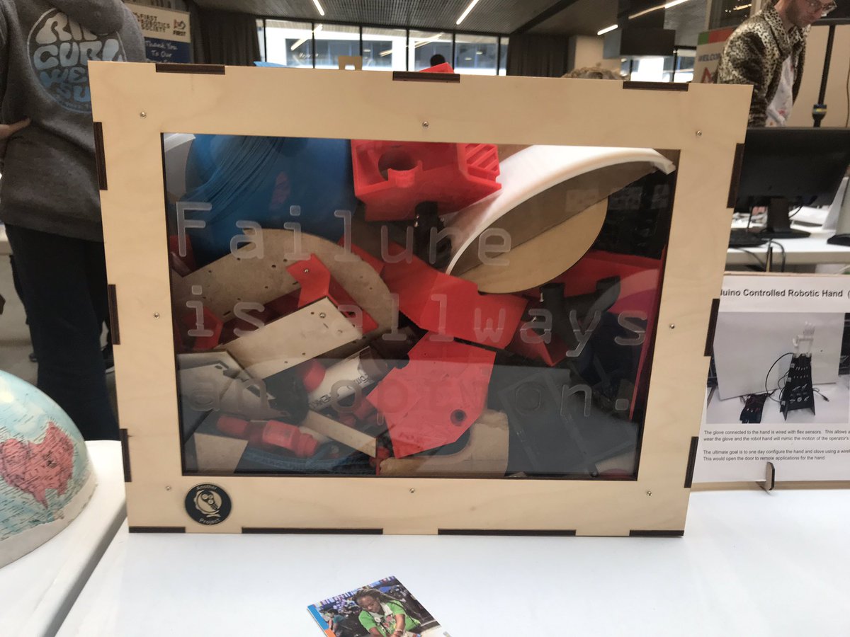 An inspirational display <a href="/MakerFaireYYC/">Calgary Maker Faire</a> "Failure is always an option"! This is how we learn, re-think &amp; improve our results!  <a href="/RobertThirskCBE/">Robert Thirsk CBE</a> #WeAreCBE