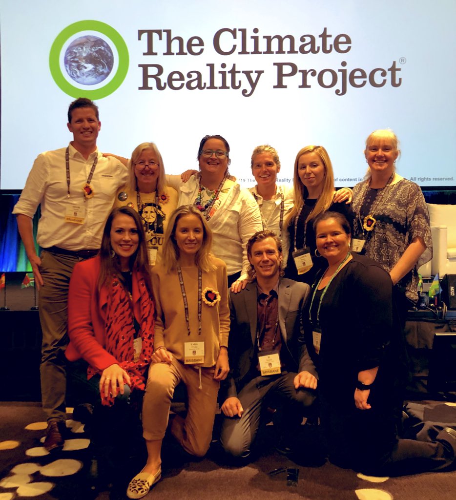 LeahBarclay's tweet photo. I’ve had the privilege of working with @algore’s @ClimateReality as a mentor this week with an amazing group of new @ClimateReality leaders. It’s been an incredible week of inspiration & optimism without avoiding the urgency for climate action #leadonclimate #ClimateWeekQld https://t.co/TF6HYQoAwU