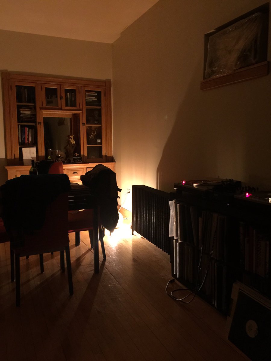 Drinking a glass (or a few) of Tempranillo while Jamal Moss’ Edit of, “Gonna Make it Now” ebbs from the speakers. Enjoying a little time in solitude with my record collection.
