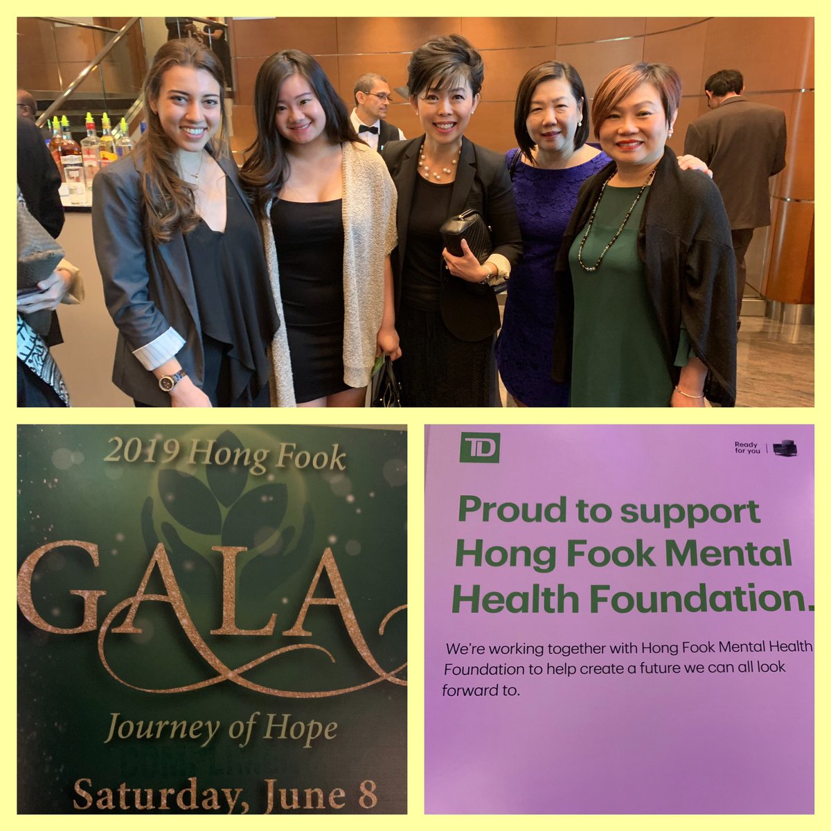 Great evening spent with colleagues & our community friends advocating 4 mental health.  TD is proud title sponsor for Hong Fook 2019 Journey of Hope gala. One step forward to help create a more inclusive tomorrow where we can feel confident & belonged. #ReadyCommitment