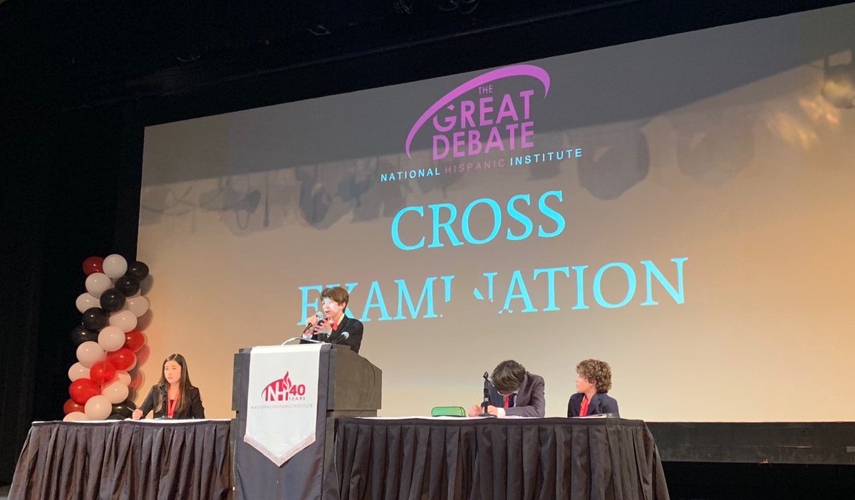 nhi_news's tweet photo. We’re through the all-El Paso Cross-X finals at the #2019txgd sponsored by @StateFarm — oratory up next! https://t.co/ybX7ynah5I