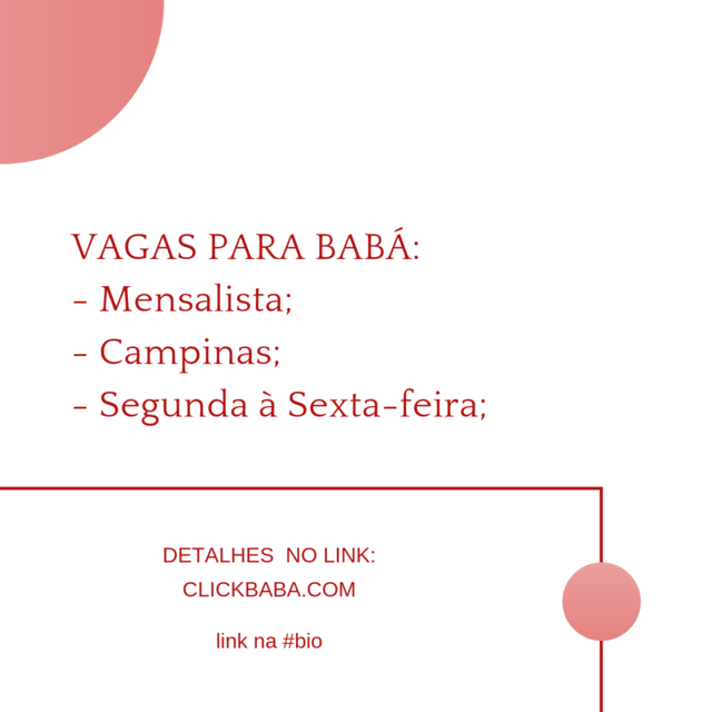 click_baba's tweet photo. Novas vagas de Babá em nosso portal.
https://t.co/pudWgOI6JJ
#baba #maternidade #clickbaba #vidademae https://t.co/U9aSBAYRjd