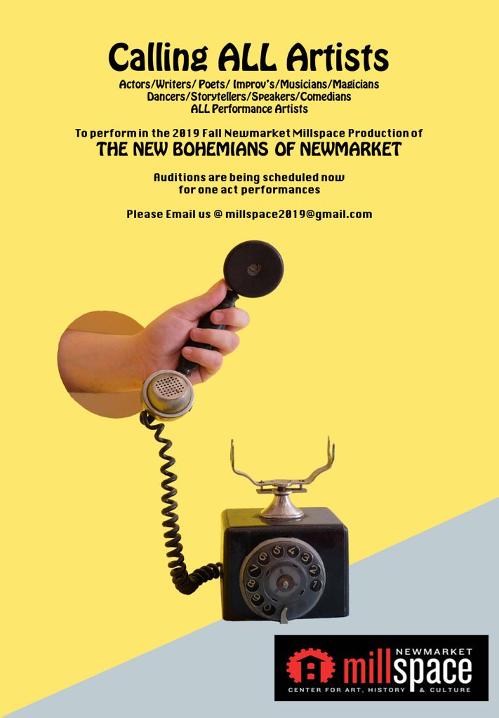 One act performances being scheduled at Newmarket Millspace NOW!