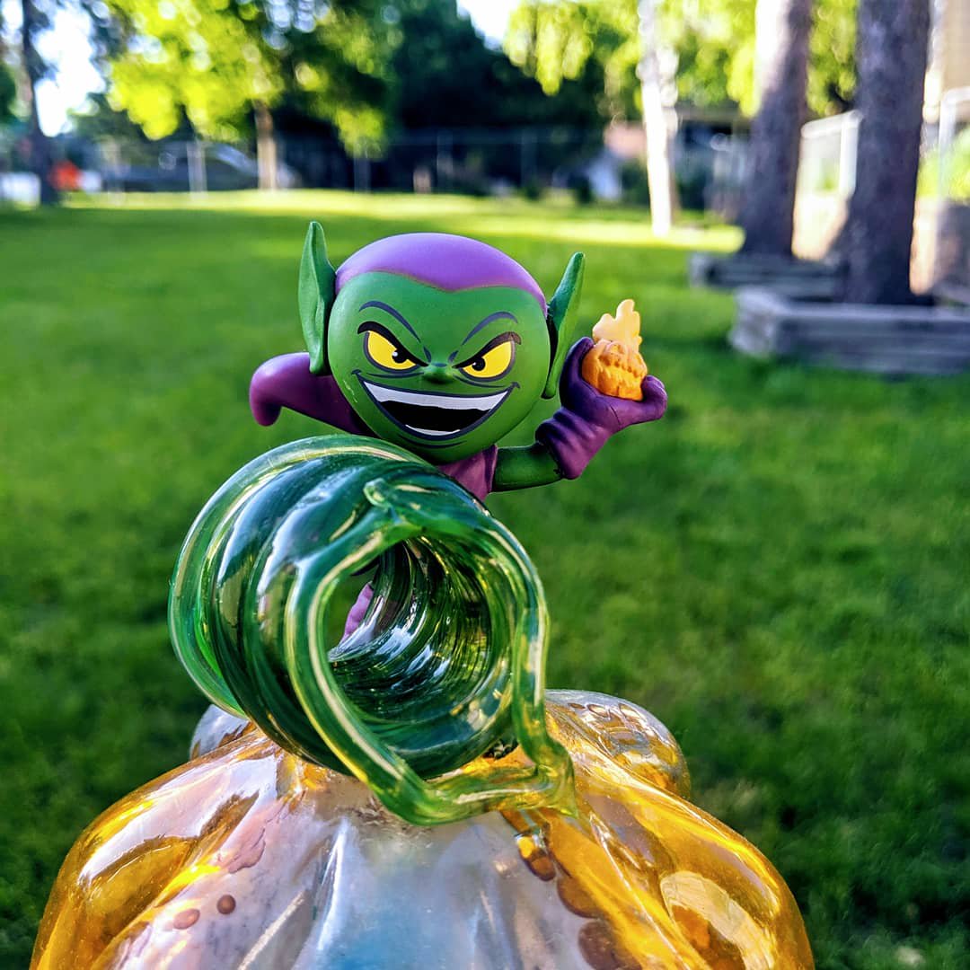 us_cod2's tweet image. Green Goblin Funko mini #Funko #outdoors #SpiderMan #greengoblin #Funkominis #FunkoPOP #Geek #nerd