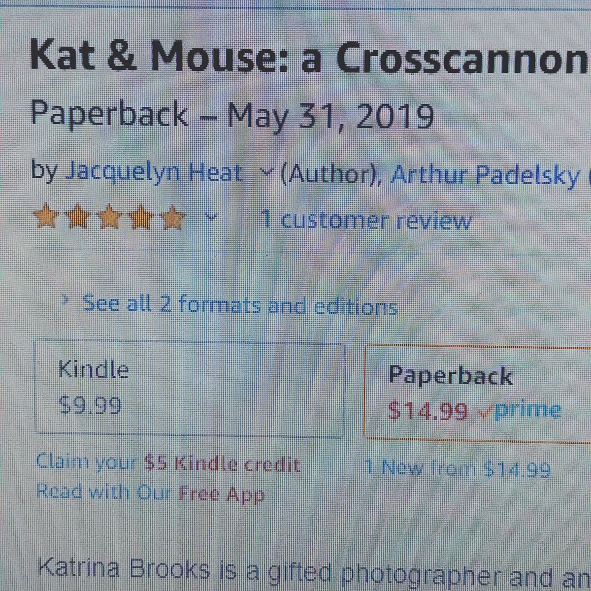 CrosscannonRD's tweet photo. KAT &amp; MOUSE got its first Amazon review today! Have you read it? If you liked it, please help a girl out by letting the world know! And thank you for reading! 💖 https://t.co/O79Xglswlw