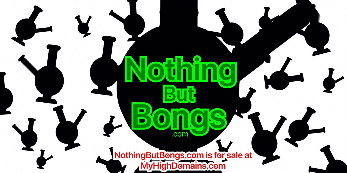 NothingButBongs.com is for sale at MyHighDomains.com #bongs #bongrips #bonglovers #bongsmokers #glassbongs #gravitybongs #bongshops #cannabisculture #cannabisbranding #420blazeit #marijuana #cannabisindustry #cannabis #marijuanaindustry #bongstagram #thc @ImmoralishMe