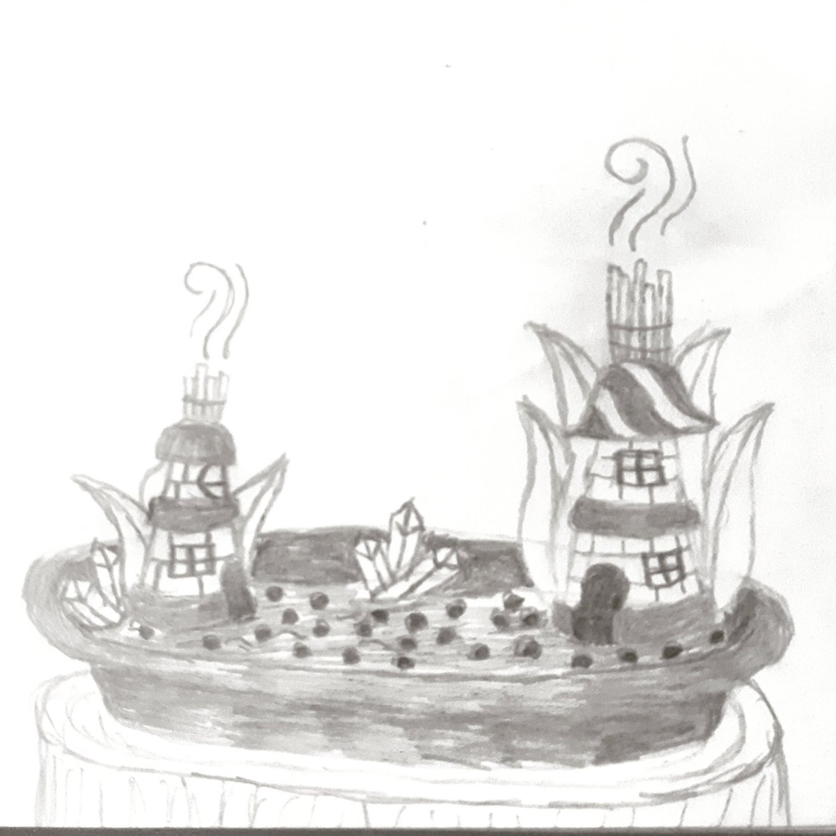 Jensartden's tweet image. Day 39 - 100 Days of Sketching - Houses

This is a quick sketch of a fairy craft in the works. I'm going to use terra cotta pots, a large base, recycled materials, and paint to sit on top of the stump. I will post pics when done.

#100daysofsketching #fairygarden #whimsicalhouses
