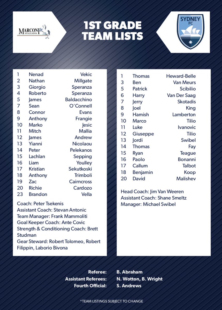 At Bossley Park today for the call b/w <a href="/marconi_sfc/">Marconi Stallions FC</a> 🆚 <a href="/SydneyFC/">Sydney FC</a>. 

Can MS make it 3 wins in the space of a week, or will the young Sky Blues claim all 3pts with a smash &amp; grab at the Palace?

Join me from 3pm on the #NPLNSW FB or <a href="/footballnsw/">Football NSW</a> YouTube chan to find out. 🎙📺🏆⚽️