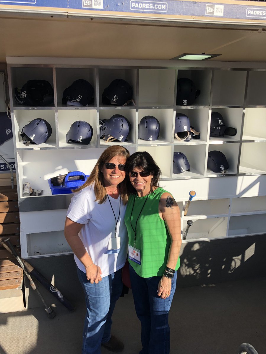 In the dugout! Woooooooo... Go Padres! #FriarFaithful