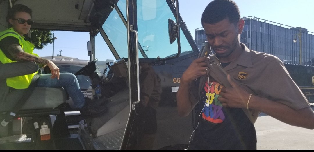 Blue Andrade-Deb (@debandrade6) on Twitter photo A Beverly Ctr driver, Caleb Alexander ran over to the LA PRIDE Volunteers to show us his "Stop the Hate" tee after his shift today. He Rocks it well in LA. @SouthCalUPSers <a href="/SafetyGv/">GV FIRE SAFETY SOLUTIONS</a> <a href="/SanFernandoTwi/">Ileana Morillo</a> <a href="/UPSers/">UPSers</a> #SoCal A Beverly Ctr driver, Caleb Alexander ran over to the LA PRIDE Volunteers to show us his "Stop the Hate" tee after his shift today. He Rocks it well in LA. @SouthCalUPSers <a href="/SafetyGv/">GV FIRE SAFETY SOLUTIONS</a> <a href="/SanFernandoTwi/">Ileana Morillo</a> <a href="/UPSers/">UPSers</a> #SoCal