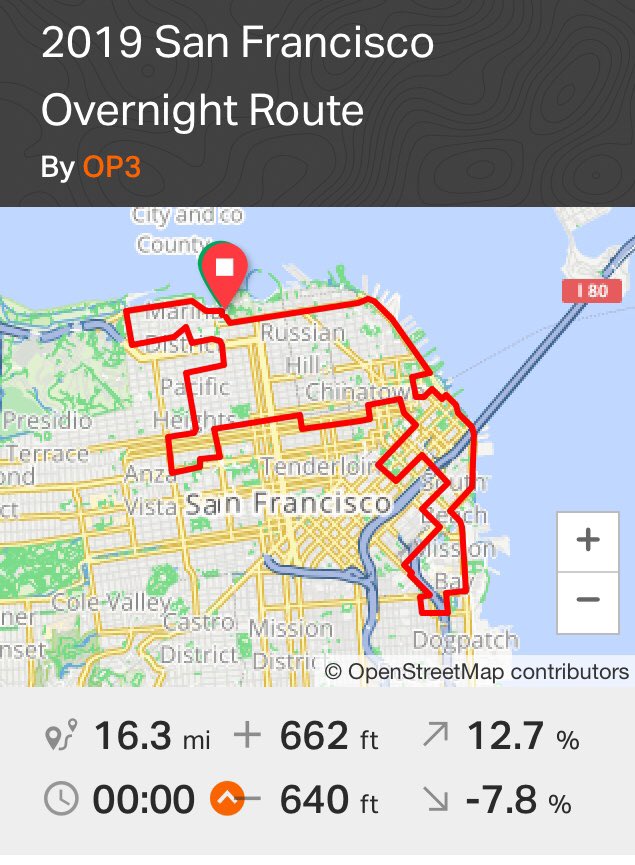 About to start a 16 mile walk through SF #overnightwalk