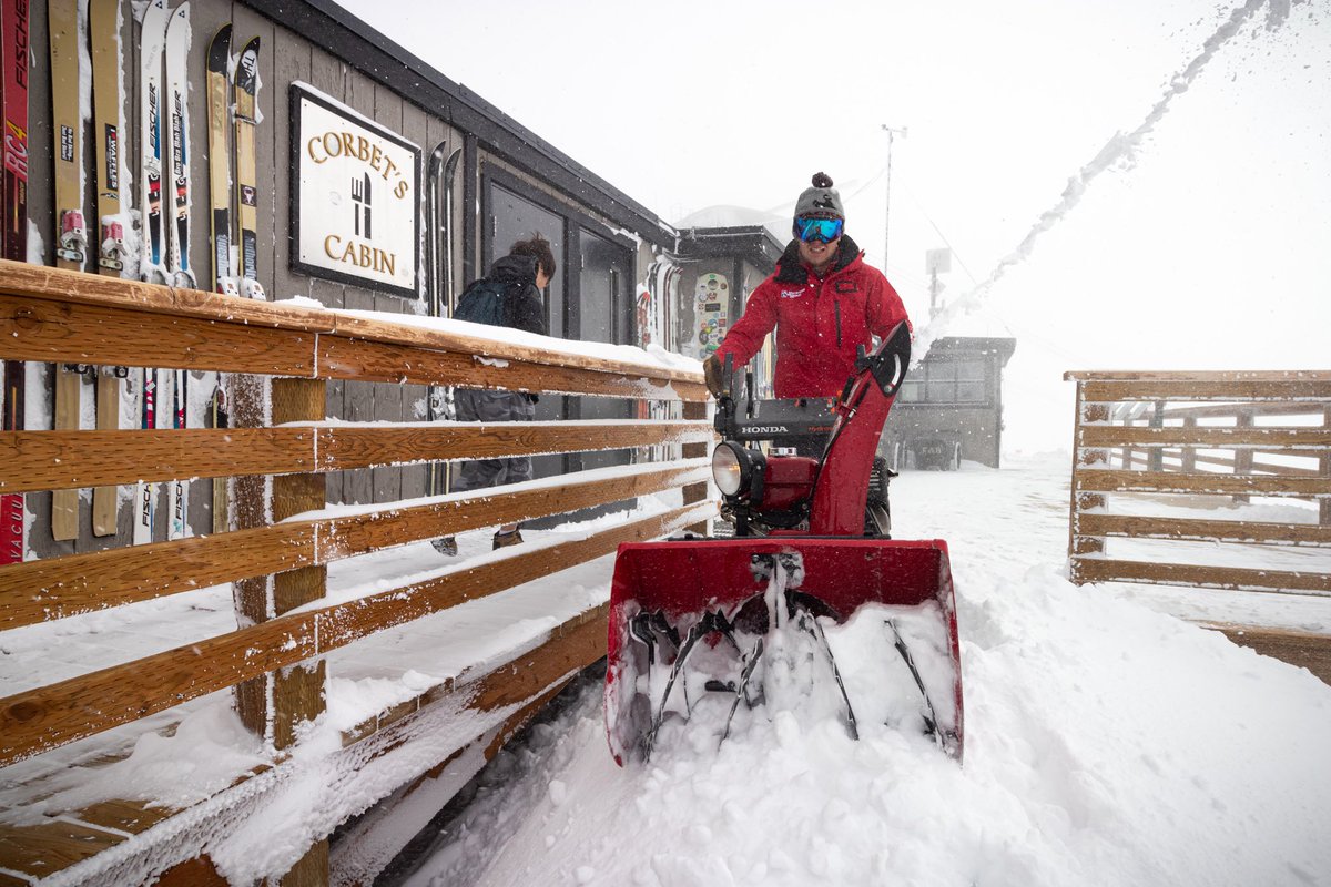 Old man winter decided to stop by in June... 📸 from this morning at #corbetscabin. #jacksonhole #jhdreaming