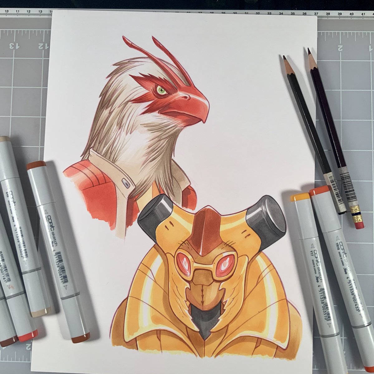 DMACalvert's tweet photo. Finally coloured my Pokémon alien sketches from the other day. https://t.co/dfW596Oh7R