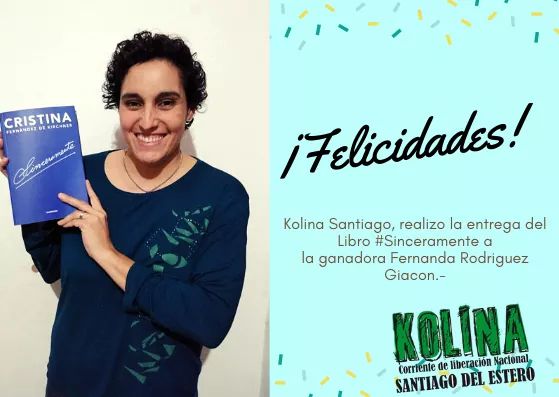KolinaSgo's tweet image. Felicitaciones a la Ganadora del Libro Sinceramente