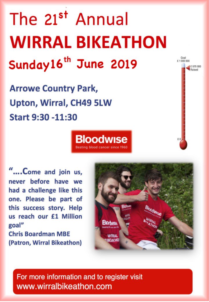 We will be at this years 'Wirral Bikeathon' on Sunday 16th June 2019 at Arrowe Country Park, Wirral offering FREE Bike Register security marking between 9-3pm.

More info on Bike Register: crowd.in/HeMYqQ

More info on Wirral Bikeathon 2019: crowd.in/CqIiqr