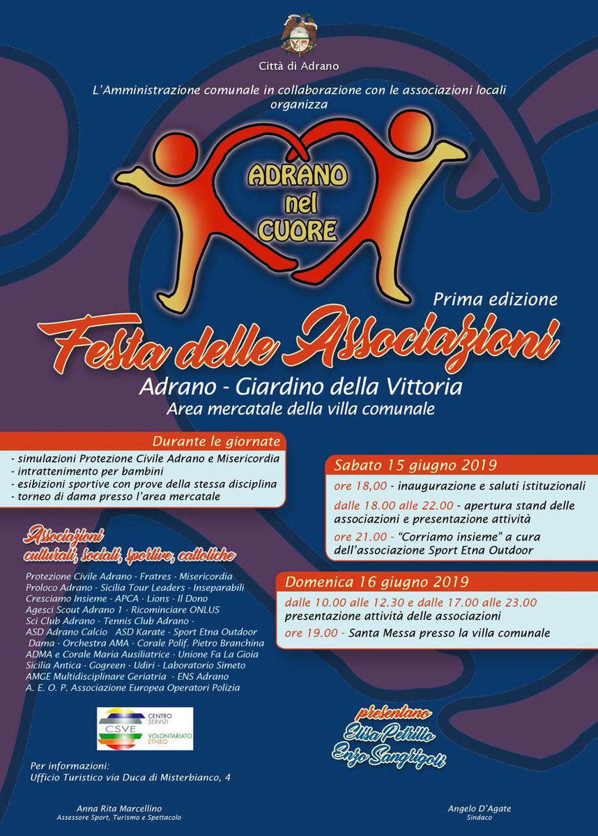 Festa delle Associazioni ad #Adrano
➡️ typicalsicily.it/events/1261/ev…
#typicalsicily