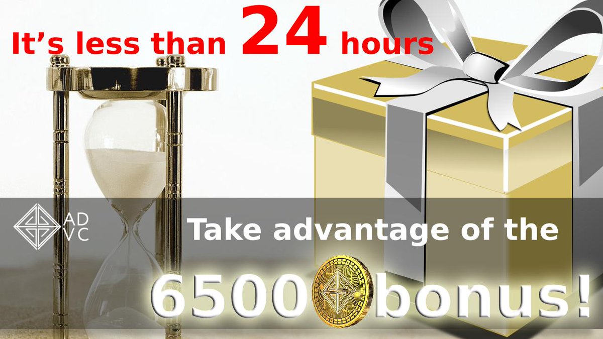 advcoin's tweet photo. Dear investors!
⭐️ It’s less than 24 hours until the end of the ICO!

💎💰 Have time to still purchase ADVC coins at the lowest price!

👍 After the end of ICO, on 10.06.2019, all investors 👉 https://t.co/fLAoHBhC7r https://t.co/nKxhqGva8o