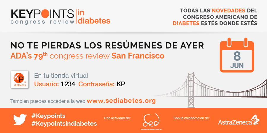 SEDiabetes's tweet image. Ya están disponibles los resúmenes de la segunda jornada de #2019ADA , a través del proyecto #keypointsindiabetes , síguelos a través de nuestra aplicación KP Diabetes, nuestra web sediabetes.org (SED TV) o en keypointsindiabetes.com #diabetes #diabetESP