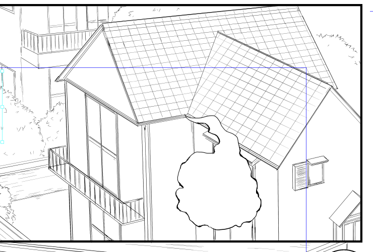 影山家(建物)を描いたりすると、推しCPの話に出て来そうな建築物全て立方体なら良いのにって思います。デジタルツール全然駆使出来ない。 
