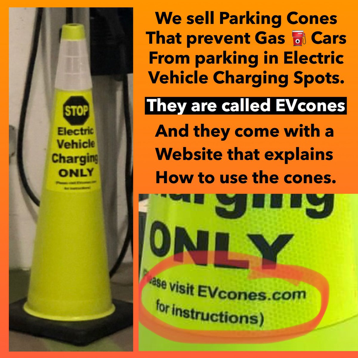 evcones's tweet photo. @ShanghaiJayin If they had some #EVcones that #ICEHOLE probably wouldn’t be there. https://t.co/nxqLoVa7ci