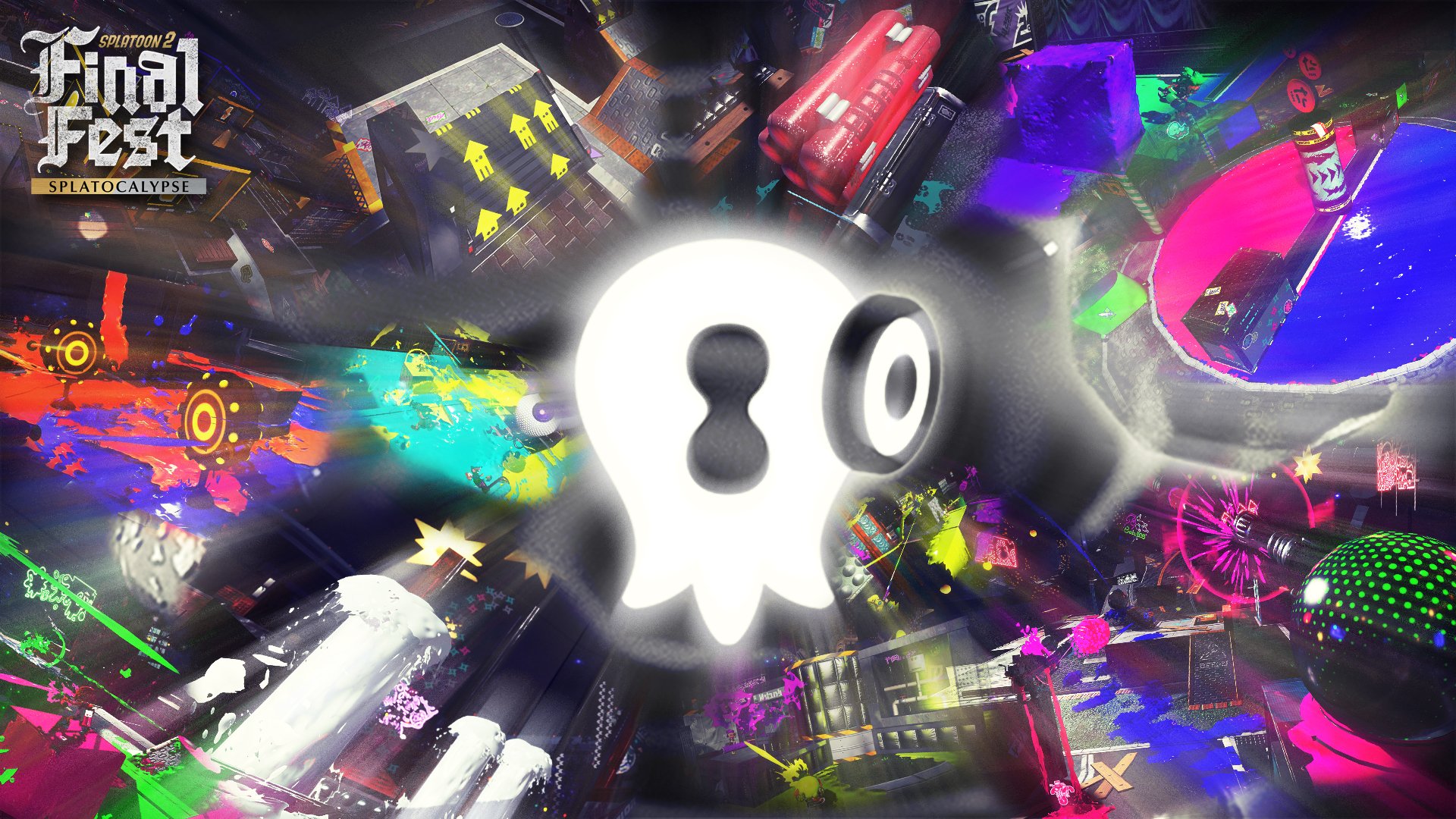 Splatoon スプラトゥーン ファイナルフェスでは新たなミステリーゾーンに加え 過去のフェスで登場した23のミステリーゾーンがすべて登場する 最初の48時間は過去の23ステージが代わる代わる登場し 最後の24時間は新たな1ステージが現れる これまで Splatoon スプラトゥーン ファイナルフェスでは新たなミステリーゾーンに加え 過去のフェスで登場した23のミステリーゾーンがすべて登場する 最初の48時間は過去の23ステージが代わる代わる登場し 最後の24時間は新たな1ステージが現れる これまで