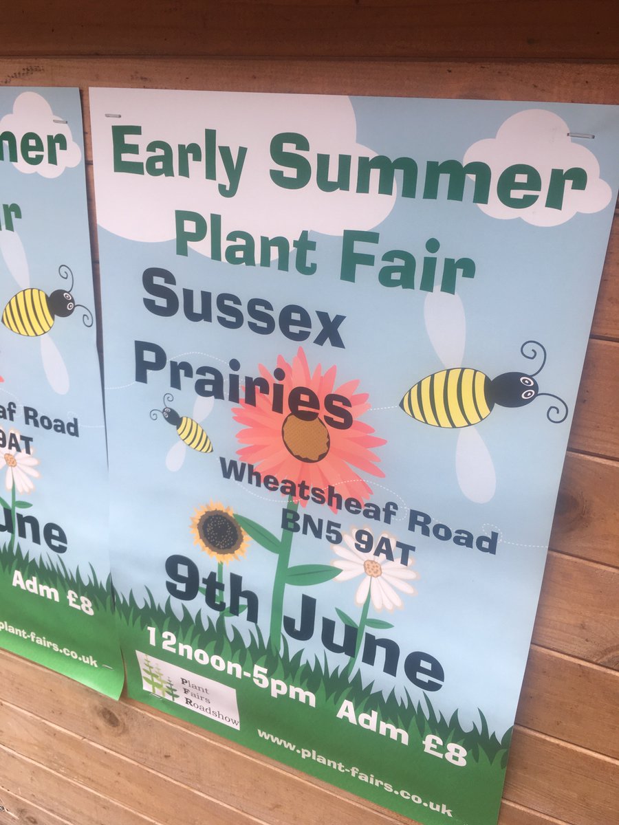 Today - our specialist summer plant fair with <a href="/PlantsFairs/">Plant Fairs Roadshow</a>  over 20 fabulous nurseries all set in a glorious prairie garden <a href="/SUSSEXPRAIRIES/">P & P McBride</a> starts at 12 noon til 5pm - tasty refreshments and homemade cakes - love it , love it a lot !