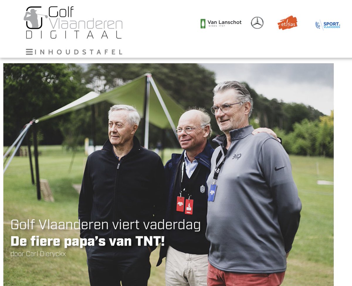 Golf Vlaanderen viert vaderdag met een exclusieve babbel met de fiere papa’s van TNT ! golfvlaanderendigitaal.be/vaderdag.html

Veel leesplezier met dit topinterview en gelukkige vaderdag aan alle golfende papa’s !

<a href="/tomdetry/">Thomas Detry</a>, @Coelsss en <a href="/Thomas_Pieters/">Thomas Pieters</a>