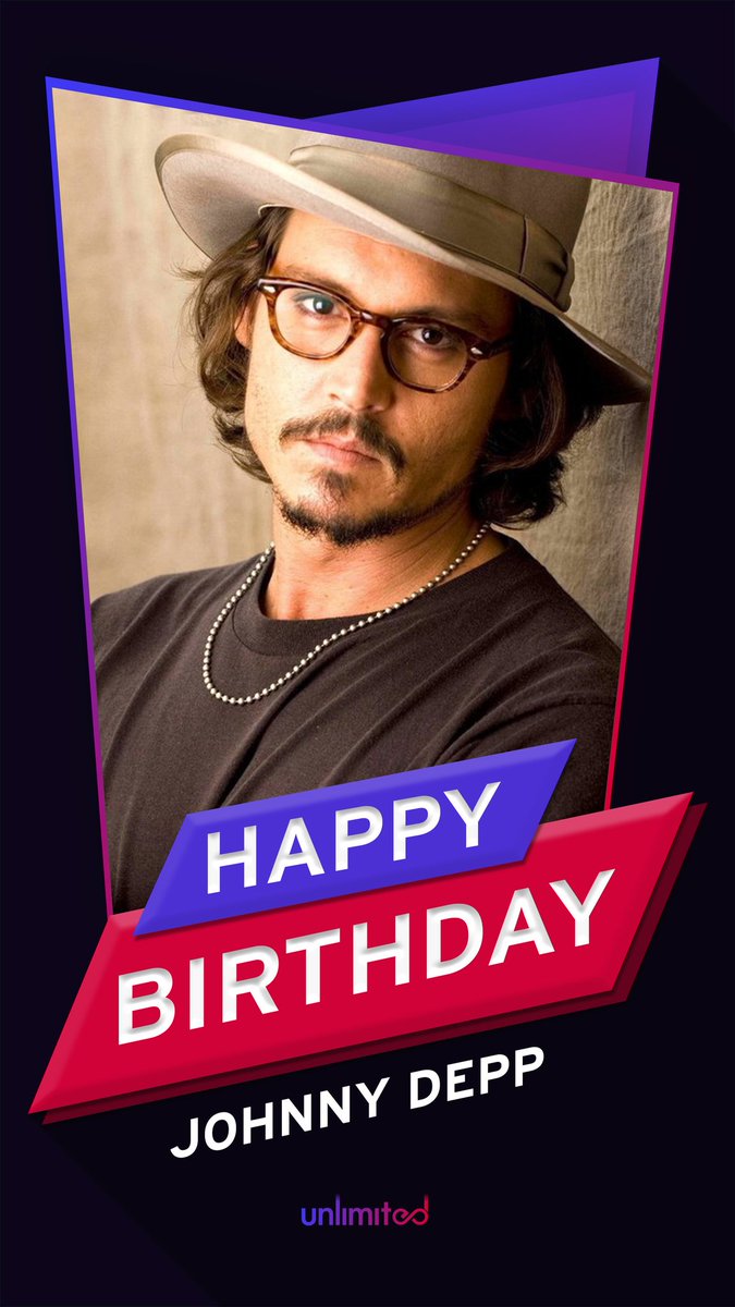 Join us in wishing the versatile actor #Johnnydepp a very happy birthday!

#HbdJohnnydepp #JohnnyDepp #stayunlimited #padampolama #unlimitedmovies #friendofcinema