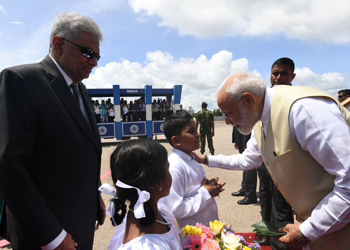 Happy to be back in Sri Lanka, my third visit to this beautiful island in four years. Share the warmth shown by the people of SL in equal measure. India never forgets her friends when they are in need. Deeply touched by the ceremonial welcome. @RW_UNP