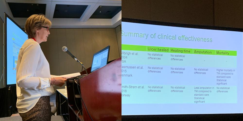 Dr. Hilde Smith-Strom on her team's pioneering work in #DiabeticFoot  telemedicine. Bottom line: with tweaks, it works and helps #ActAgainstAmputation <a href="/AmDiabetesAssn/">American Diabetes Association</a> <a href="/apma/">APMA</a>