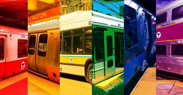 RNewengland's tweet photo. Pic via the @MBTA twitter- #HappyPride Boston, tag us if you got pics at the parade weโll post some community pics #prideboston #bostonpride #igersboston https://t.co/2Z3sExC9Ea https://t.co/AMt1Nvh83g