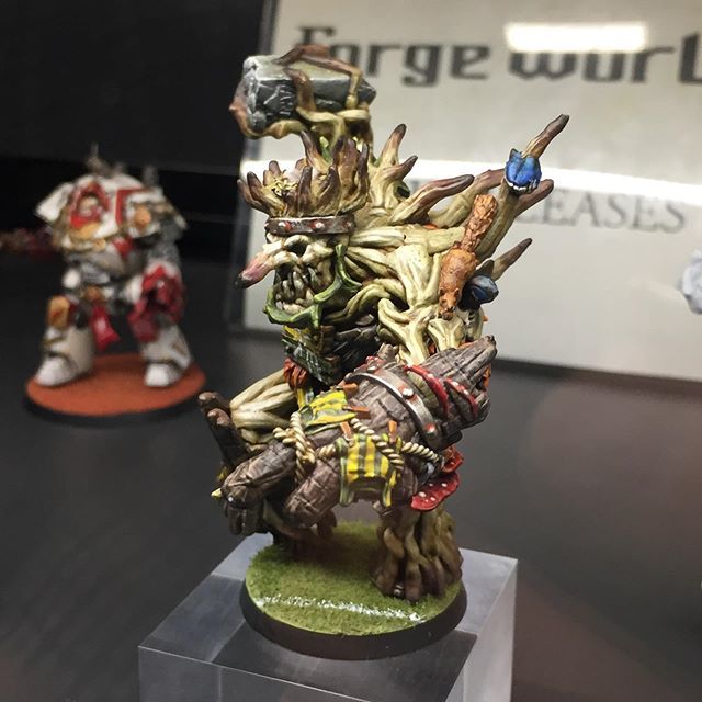 Beyondthetable's tweet photo. Spotted Deeproot Strongbranch at the FW store at WHW. He looks way better in person than what I first thought based just off of the photos. He’s also a huge beast and comes on a larger base unlike all the other big guys. #bloodbowl #bb2016 #halflings #fl… https://t.co/kik5PD7Wvp https://t.co/mEnMzthXtc