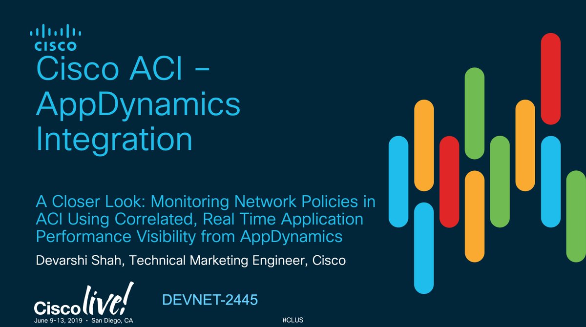 devarshishah3's tweet photo. Curious about how Cisco ACI and AppDynamics integrate to deliver faster MTTR and enhanced visibility for app-ops and net-ops personas? Join me at DevNet Classroom DEVNET-2445 in the DevNet Zone at Cisco Live US next week.
#devnet #ciscolive #aci #appdynamics #aiops https://t.co/sOpyqdOEy3