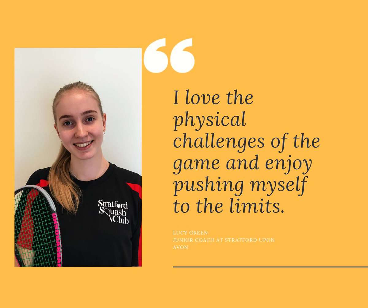 StratfordSquash's tweet photo. Our last but not least coach is Lucy Green who trains our juniors and she is very loved by them. Lucy started playing since she was 7 and competing at the age of 10! 

#coachingweek @englandsr https://t.co/PfNZUONxzc