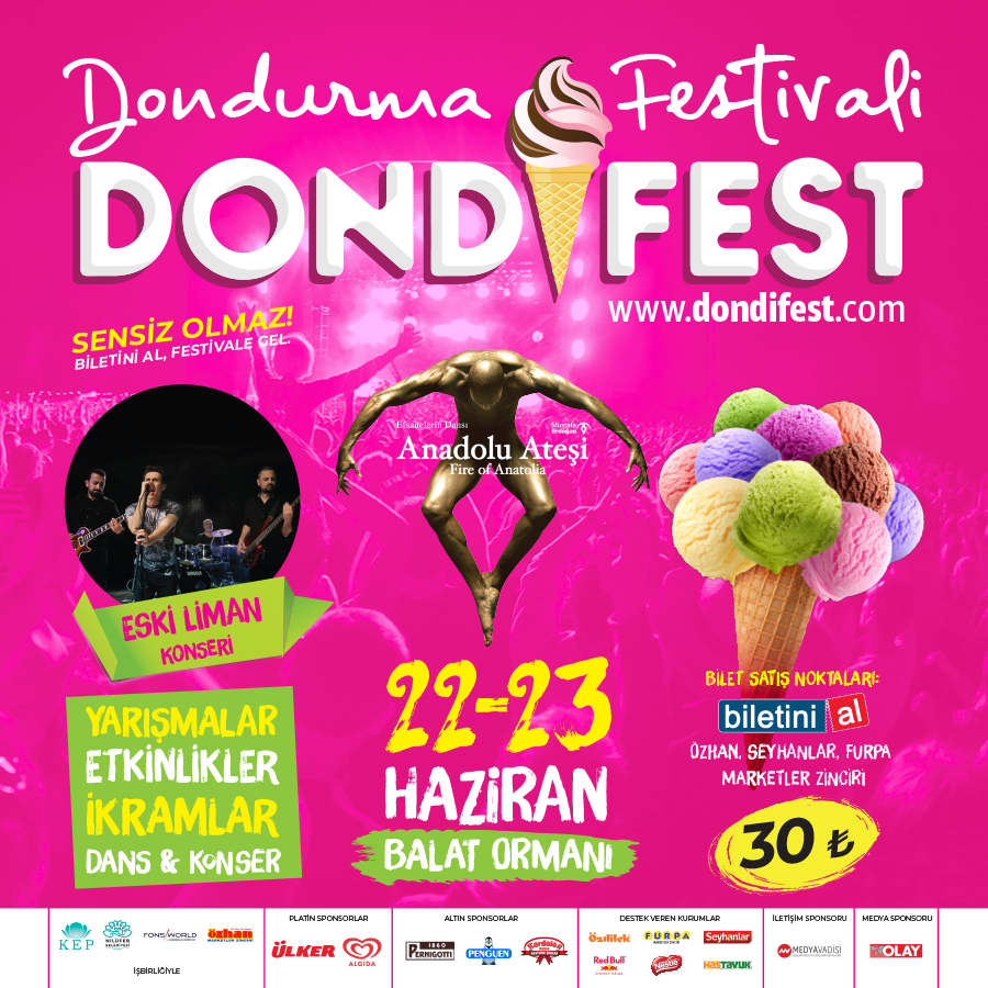 DondiFest's tweet photo. Dondurma Festivali seni çağırıyor🍧22-23 Haziran'da Balat Ormanı'nda sürpriz ikramlar; ödüllü yarışmalar; Karagöz Hacivat gölge oyunu; Eski Liman konseri; Anadolu Ateşi gösterisi ve sen!🚀TEK BİLET, TAM EĞLENCE🚀https://t.co/0RCDMlv2VF https://t.co/UkEM0MK55E #cumartesi #pazar https://t.co/DtLIgBRNZZ