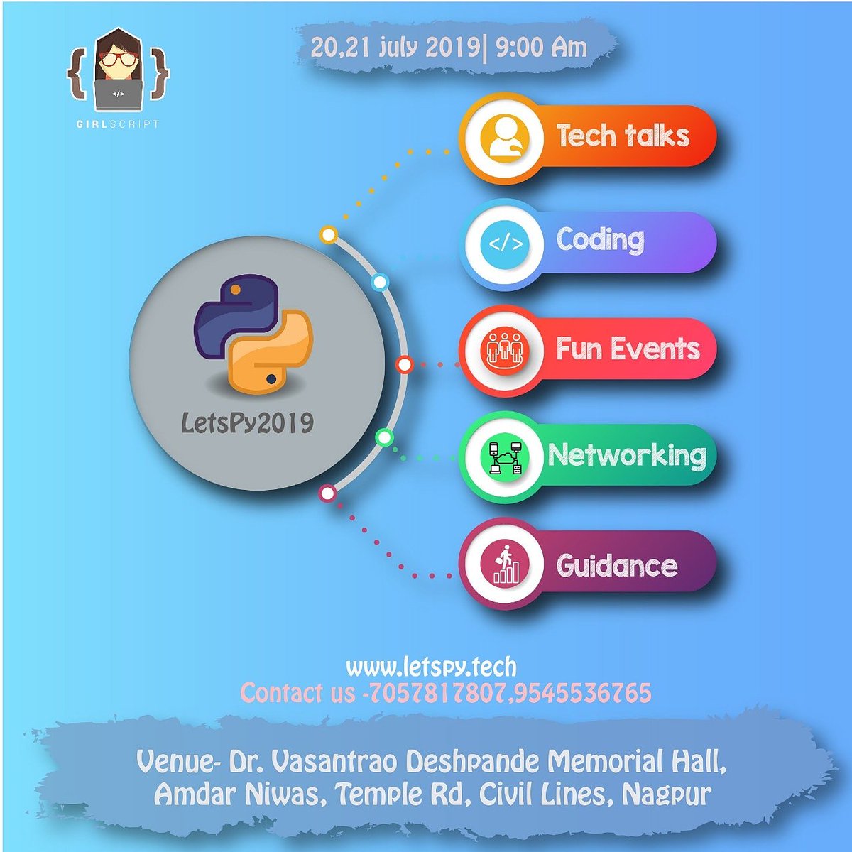 Girlscript1's tweet photo. #letspy #python
@Girlscript1
#GirlScript #girlscript4tech #codepreneur #gssoc #letspy #gsummit #groomschool https://t.co/gYID6fJVfD