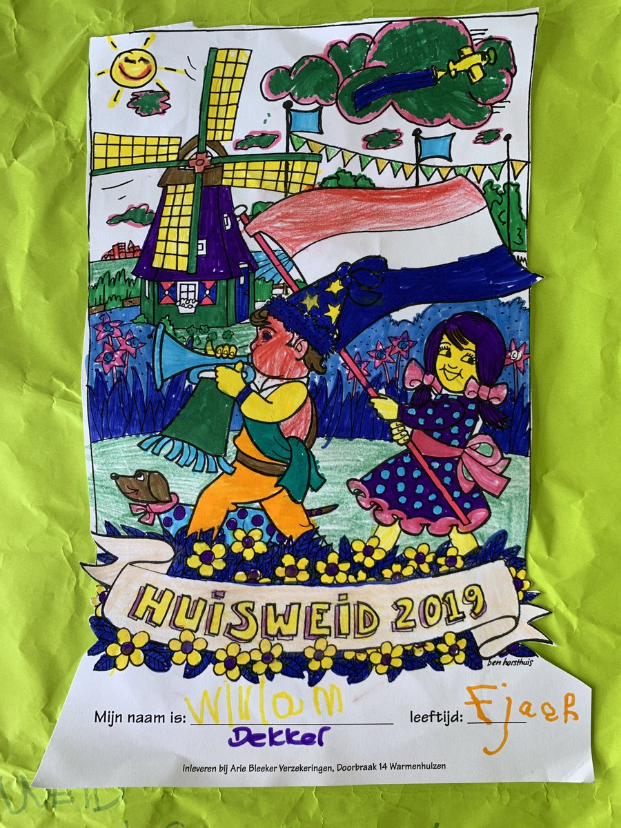 De uitslag van de Huisweid Kleurplaat Actie wordt vanmiddag om 15.30 uur bekend gemaakt in de kinderhoek. De prijzen zijn oa gesponsord door de winkel van Henry Heman. Tot vanmiddag. #huisweid #huisweidfestival19 #huisweidfestival #warmenhuizen