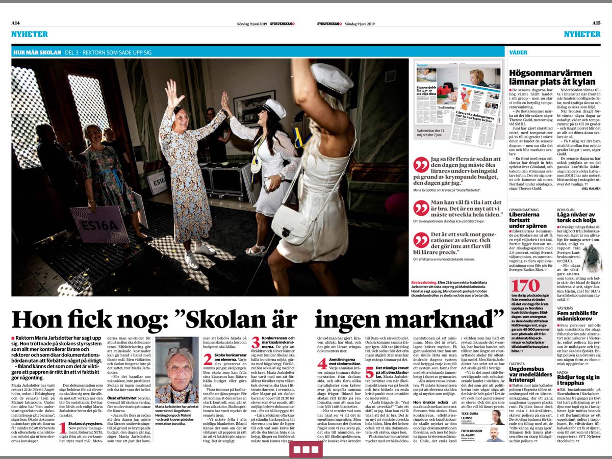 Bra <a href="/EmmaLeijnse/">Emma Leijnse</a> om <a href="/MJarlsdotter/">Maria Jarlsdotter</a> 
En mkt stor del av lärare jag känner säger samma sak 
+ att de flesta föräldrar nog håller med.

Hur kunde vi hamna här?