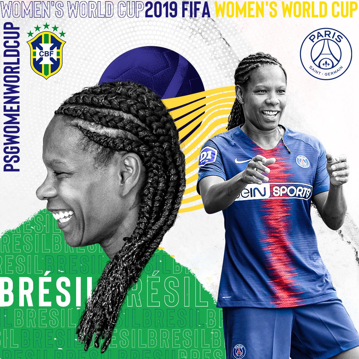 PSG_Feminines's tweet photo. 🇧🇷🆚🇯🇲 #BRAJAM

Titulaire avec le @CBF_Futebol face à la Jamaïque, notre capitaine Formiga dispute ainsi sa 7⃣e Coupe du Monde 🙌 #Légende 

🏆 #WWC2019 https://t.co/t5HRyhgLoB