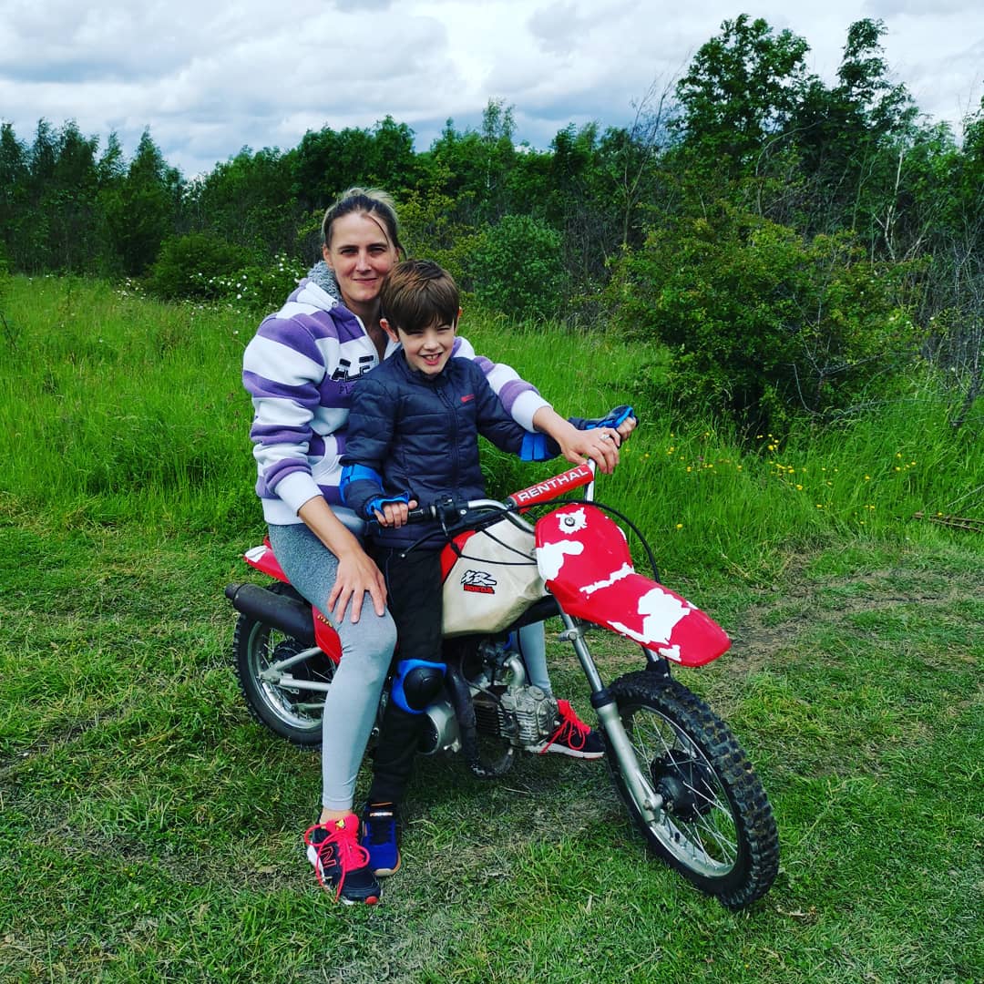 Son first ride in his bike today. 😎😎