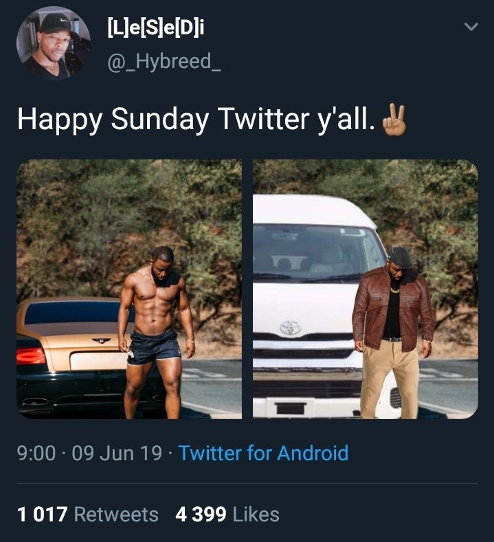 _Hybreed_'s tweet image. Ra ba shoota
Ra ba posta
Ra ba Instagramer
Ha re fetsa ra ba trendisa
Which means ra ba controlla.