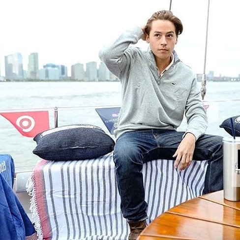 am_Chach's tweet photo. Cole Sprouse for #vineyardvinesForTarget #NYC (May 9) https://t.co/kQ3woNH0Fx
