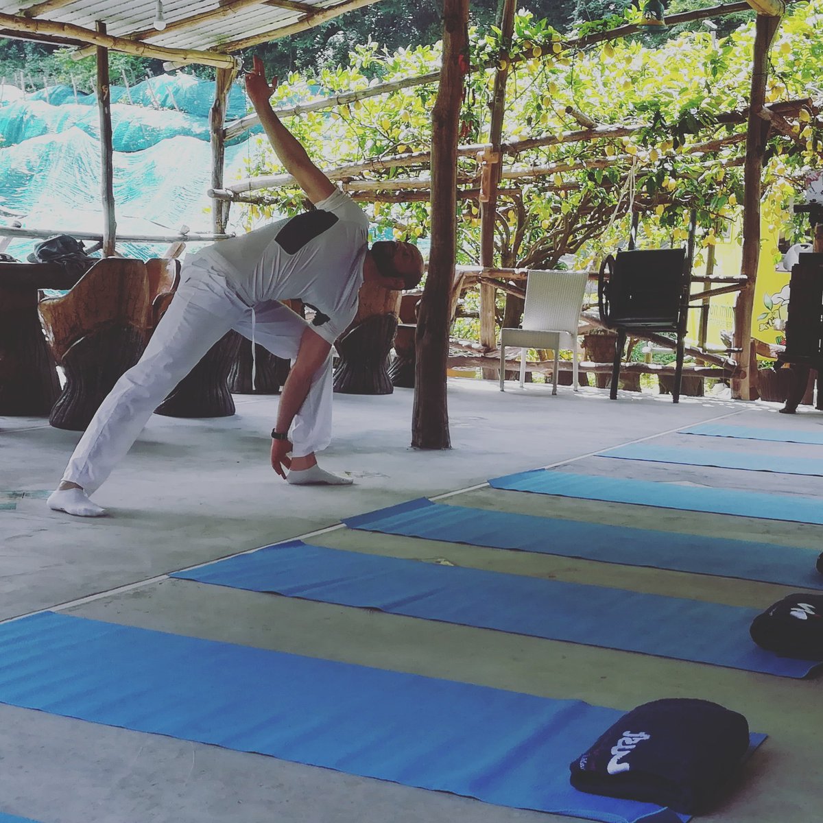 private yoga class at the lemon grove #amalficoast