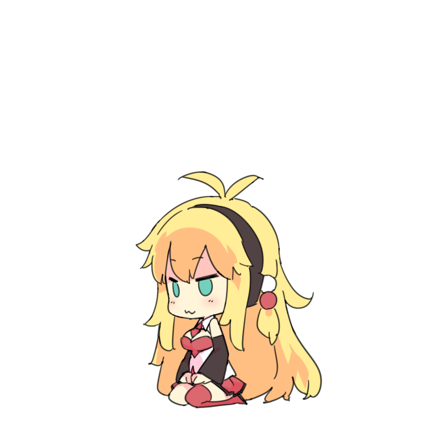 あとお座りポーズがみんな正座だけどマキちゃんだけ違ってたので正座に描きなおした、立ちも若干手直し 