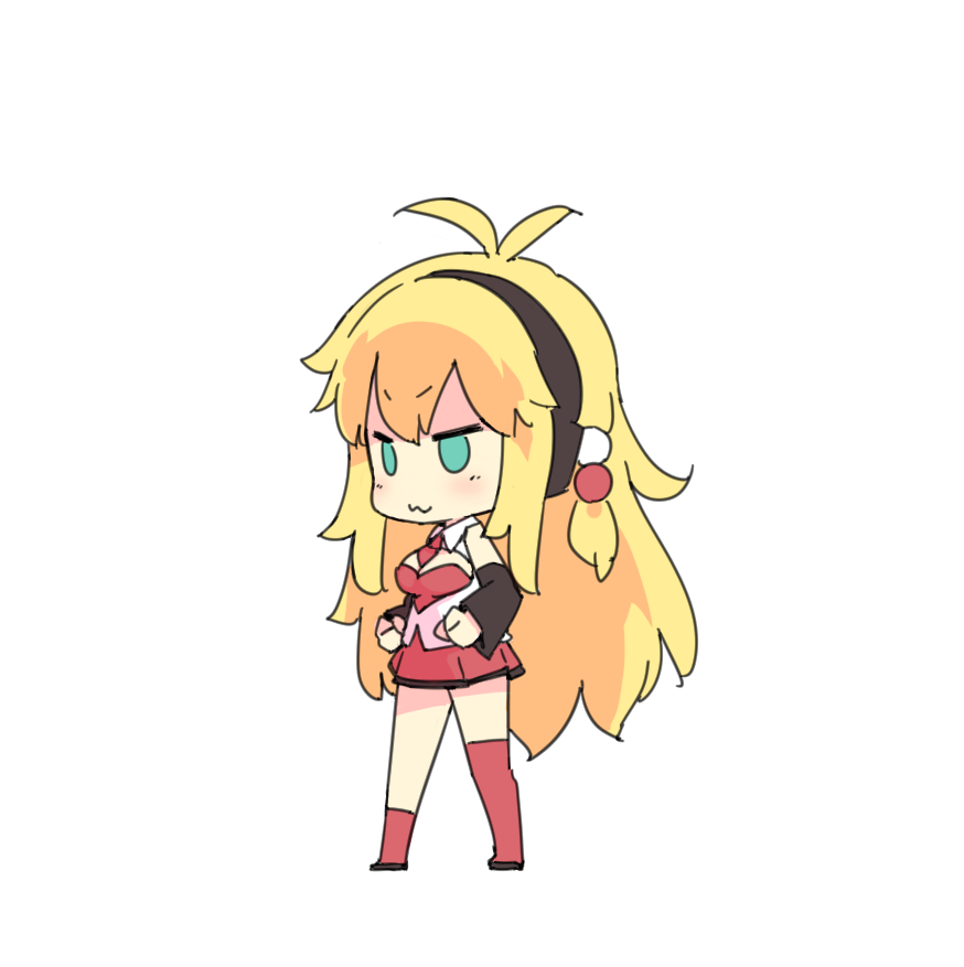 あとお座りポーズがみんな正座だけどマキちゃんだけ違ってたので正座に描きなおした、立ちも若干手直し 