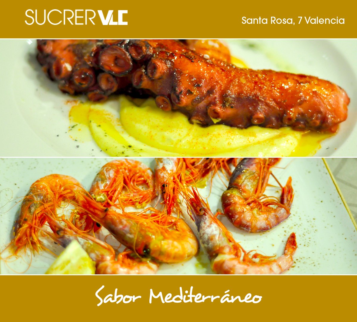 restsucrer's tweet photo. Déjate llevar por los sabores más mediterráneos. 
Déjate seducir por las propuestas del Sucrer VLC.
🍤🦐🐙
#sucrer #sucrervlc #comerbien #mediterraneo https://t.co/I1I2C5BQoO
