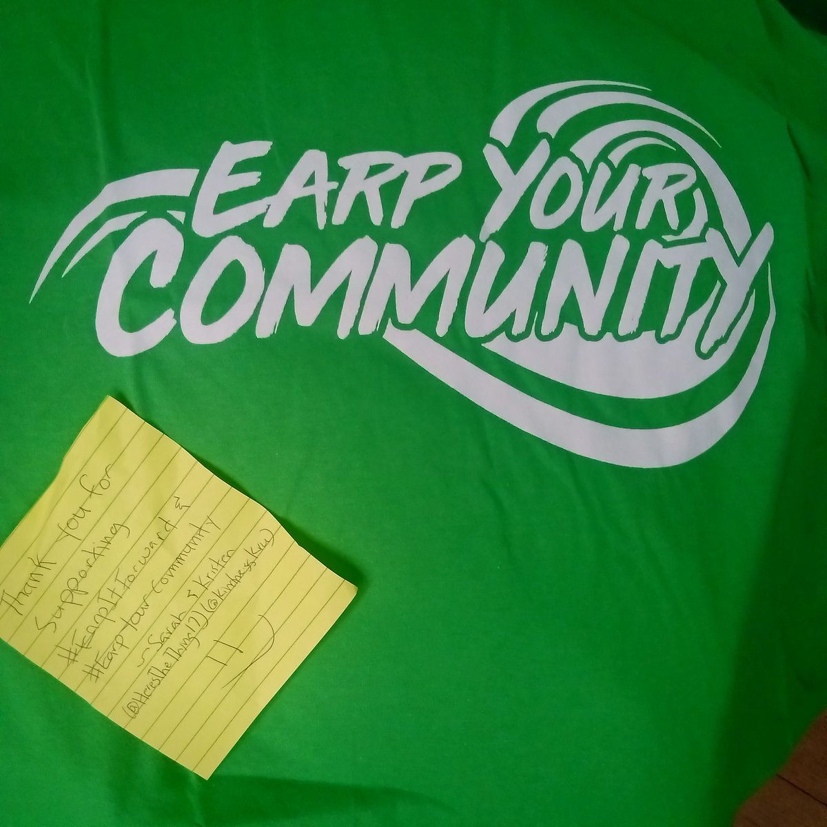 Received this in the mail today. Thank you @earpitforward @HeresTheThing17 @Kindnesskru for this! #earpitforward #earpyourcommunity