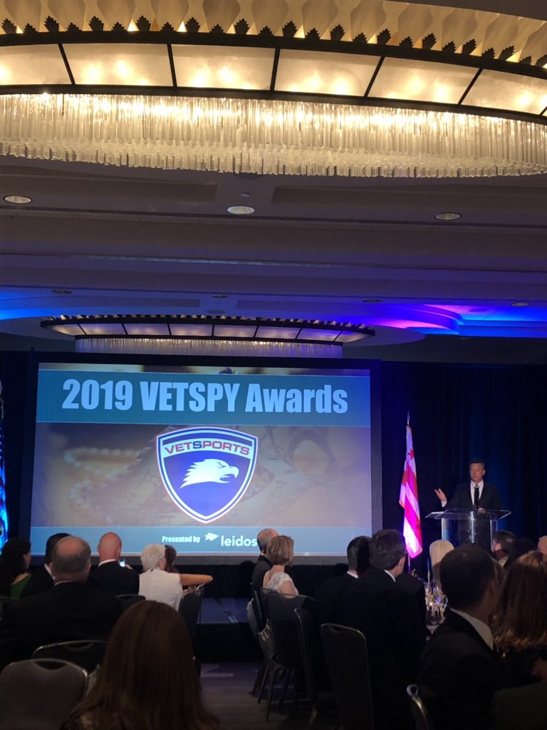 2019 #VETSPY awards with the best TEAM led by @EliasABC7 & Randy Tharp of @VETSports. Great to see the #community support for our #veterans.