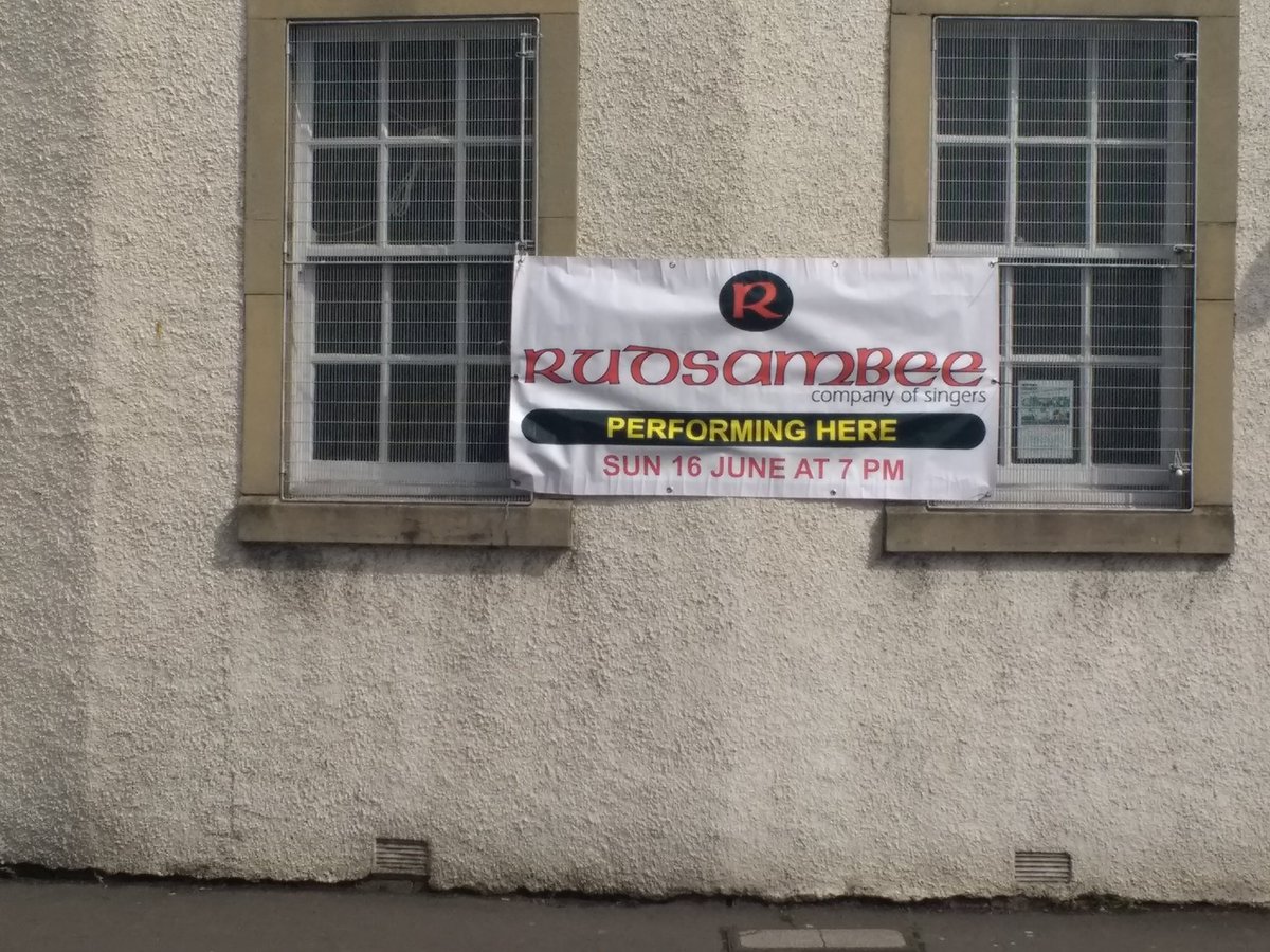 BarclayKay's tweet photo. Banner up for our concert at Corstorphine Old Parish next Sunday. Can't wait @rudsambeesings @DrGrounds @DMorgan2518 https://t.co/E8e2wKrNl4